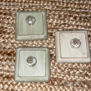 New country rustic farmhouse wood decorative bathroom kitchen hooks knobs decor